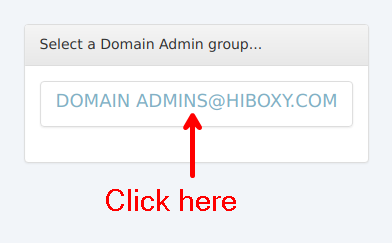 Domain Adminsグループを選択