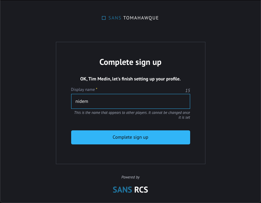 Select Display Name
