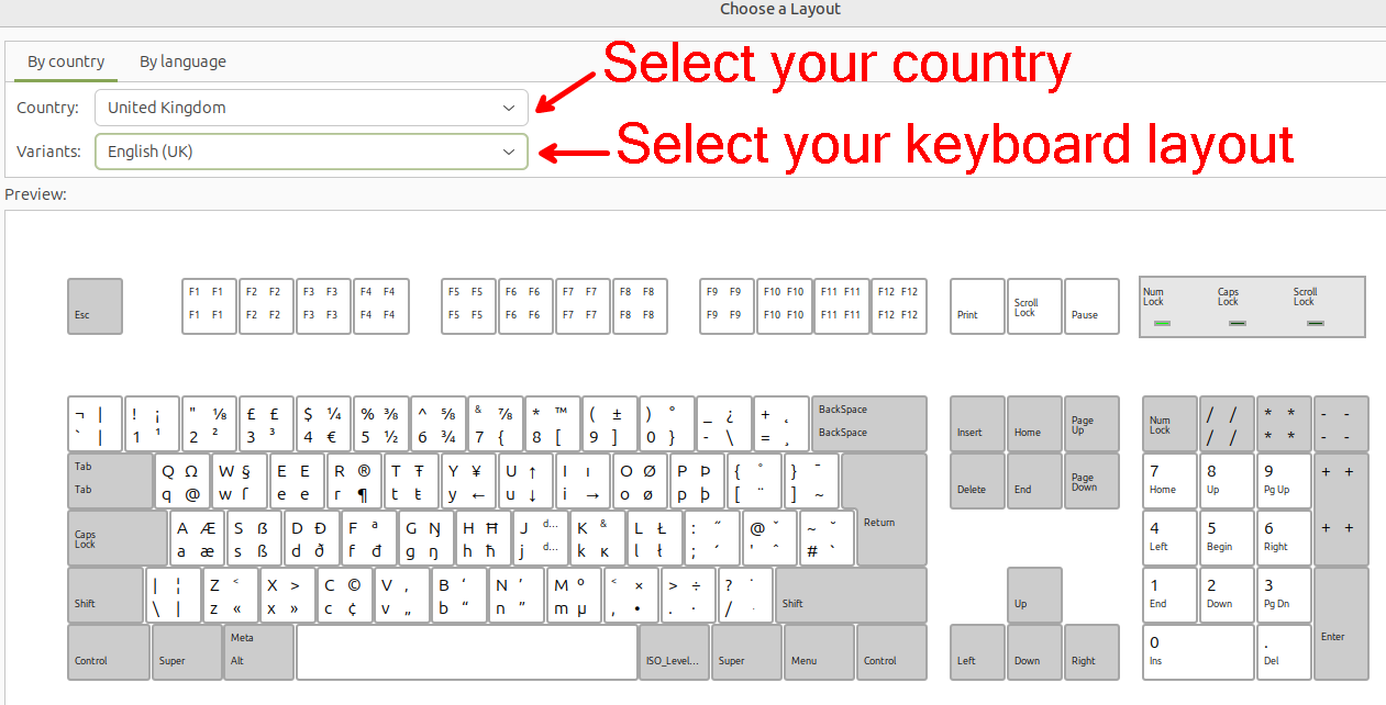 Keyboard Layouts in Linux